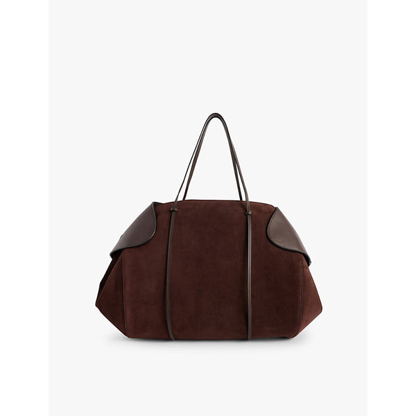 Neous Berenices suede and leather shoulder bag