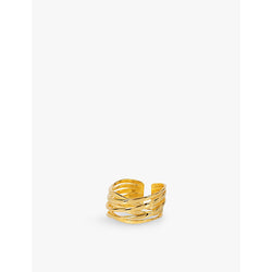 La Maison Couture Amadeus Genesis 18ct yellow gold-plated vermeil recycled sterling-silver ring