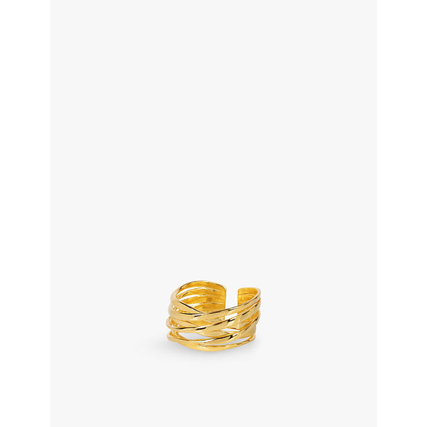  La Maison Couture Amadeus Genesis 18ct yellow gold-plated vermeil recycled sterling-silver ring