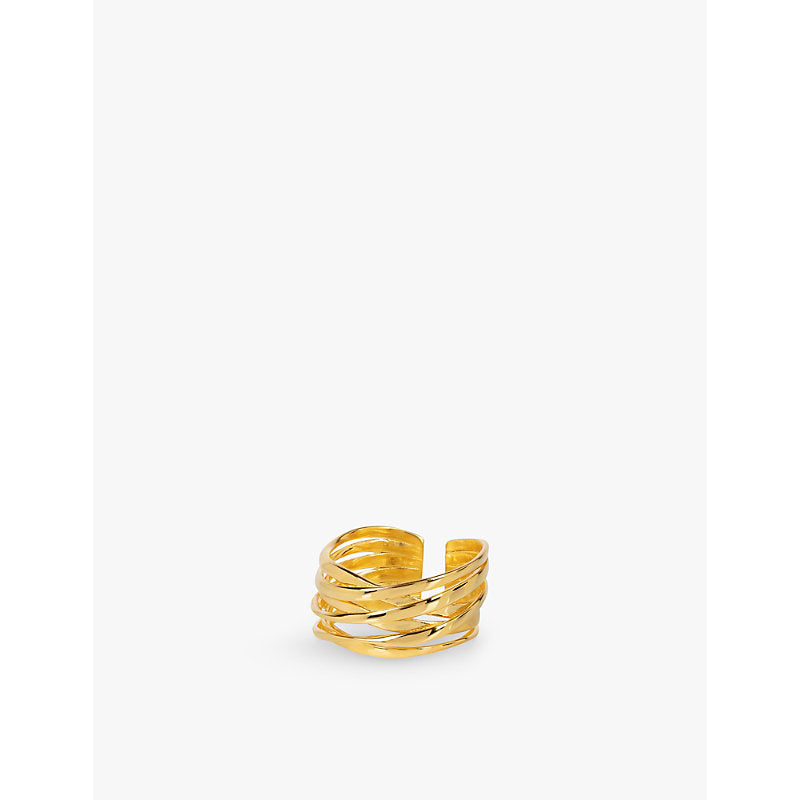 La Maison Couture Amadeus Genesis 18ct yellow gold-plated vermeil recycled sterling-silver ring