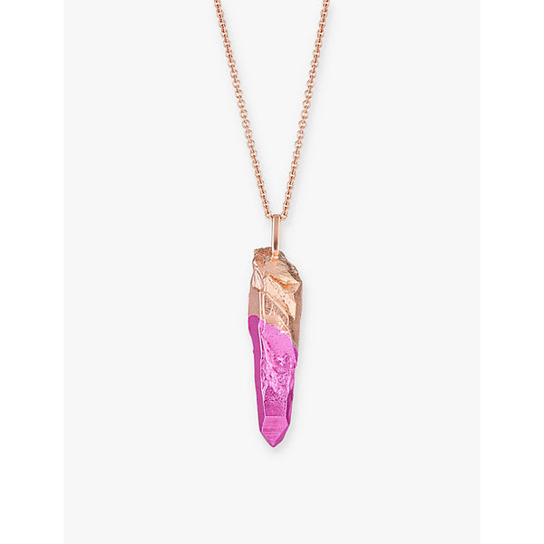 La Maison Couture The Rock Hound HotRocks Alchemy Wand ceramic-coated 18ct yellow gold-plated vermeil recycled sterling-silver pendant necklace