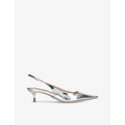 Steve Madden Kari metallic faux-leather slingback courts | Steve Madden