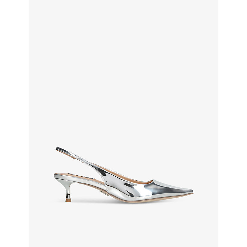 Steve Madden Kari metallic faux-leather slingback courts | Steve Madden