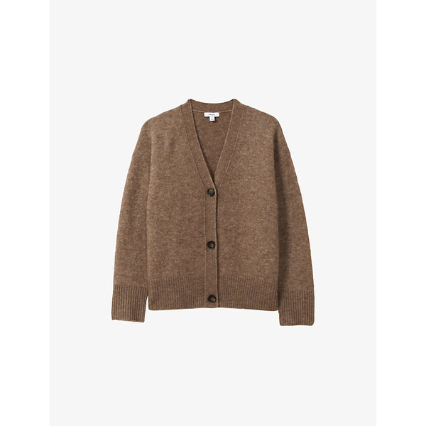 Reiss Robyn Brushed Alpaca Wool-Blend Cardigan