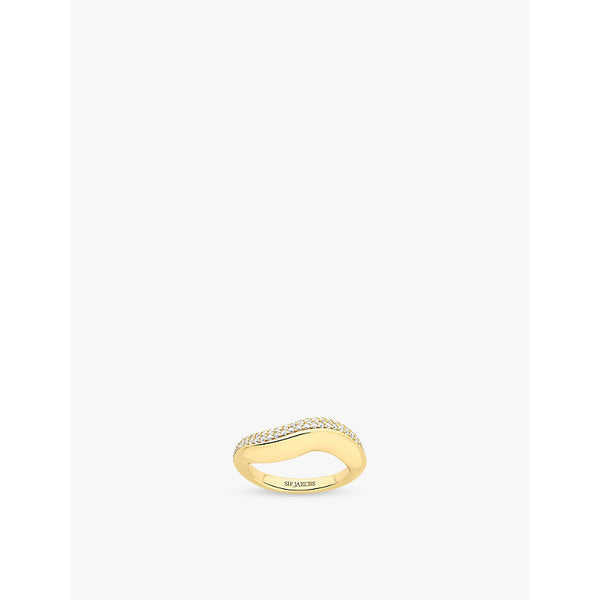 Sif Jakobs Glorenza 18ct yellow gold-plated sterling silver and zirconia ring