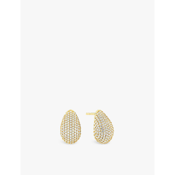 Sif Jakobs Goccia Altro 18ct yellow gold-plated sterling silver and zirconia earrings