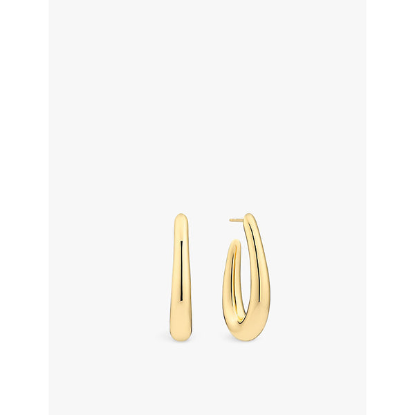 Sif Jakobs Goccia Pianura Grande 18ct yellow gold-plated sterling silver hoop earrings