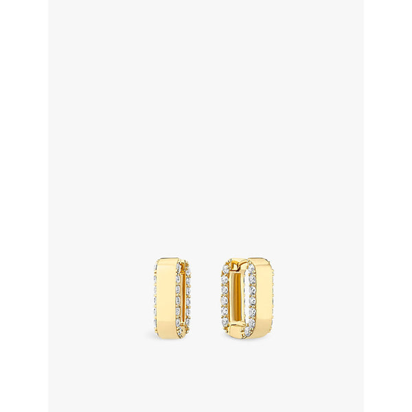 Sif Jakobs Maratea Piccolo 18ct yellow gold-plated sterling silver and zirconia hoop earrings