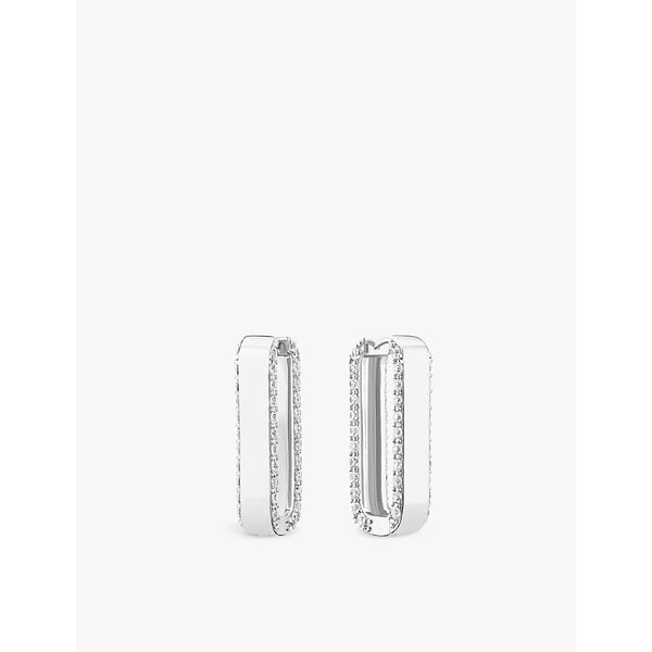 Sif Jakobs Maratea Grande sterling-silver and zirconia hoop earrings