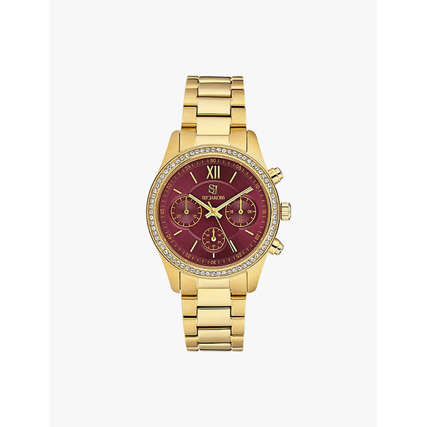 Sif Jakobs SJ-W2407-CZ-YG Domenica 18ct yellow gold-plated stainless steel and zirconia quartz watch