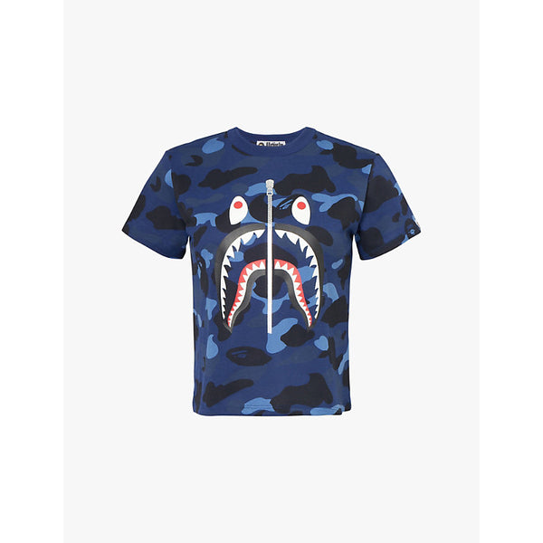  A Bathing Ape Camo Shark graphic-print cotton-jersey T-shirt