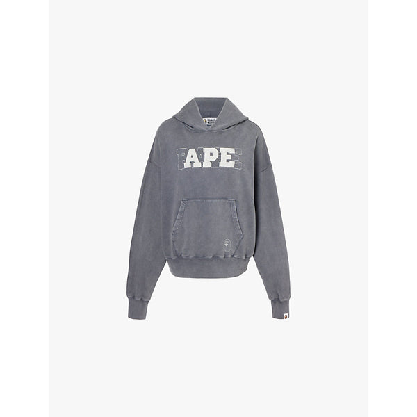  A Bathing Ape Pigment-dyed oversized-fit cotton-jersey hoody