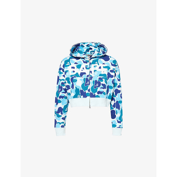 A Bathing Ape Camouflage Brand-Print Cotton-Jersey Hoody