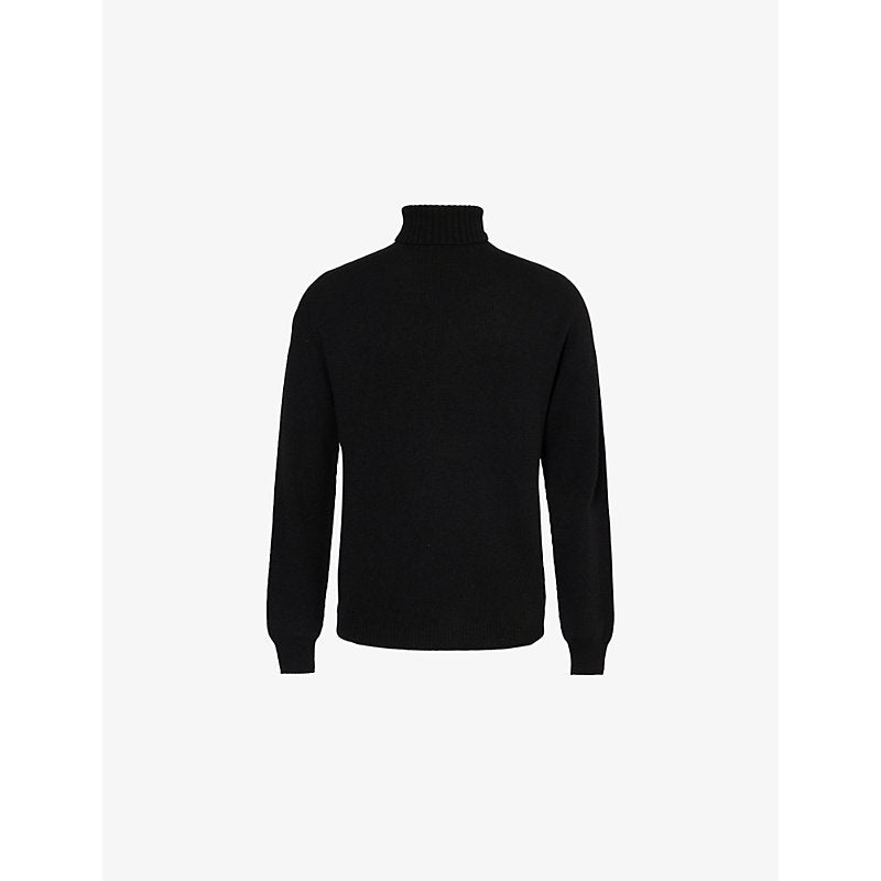 Mens Sunspel Turtleneck ribbed regular-fit wool jumper