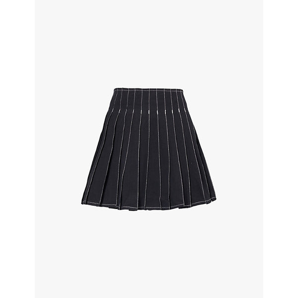 Amy Lynn Ziggy pleated cotton mini skirt