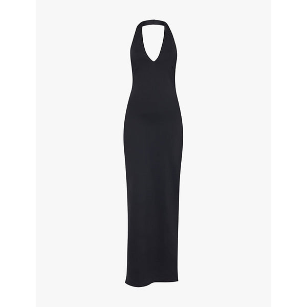 Good American Scuba halterneck stretch-jersey maxi dress