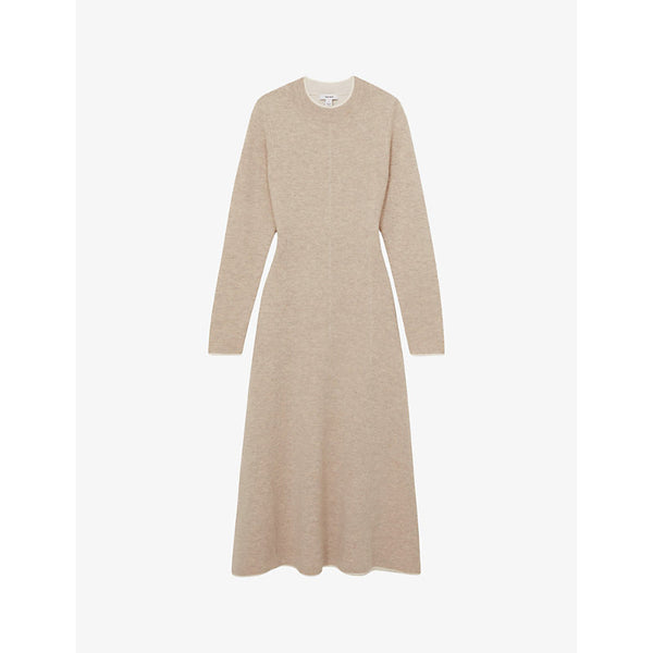 Reiss Mila mélange knitted midi dress