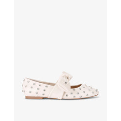  Kg Kurt Geiger Master studded faux-leather ballet flats