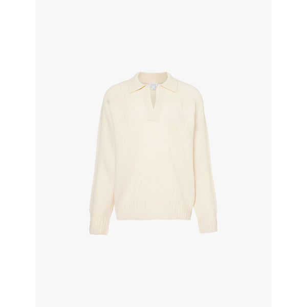  Sunspel Relaxed-fit polo-collar wool-knit jumper