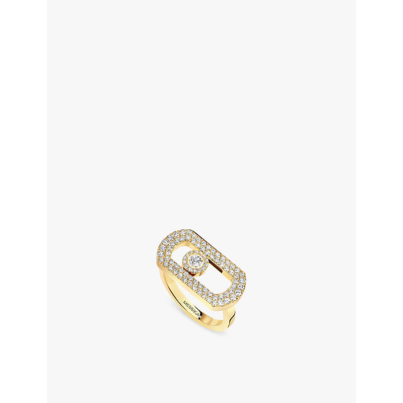 Messika So Move Pavé 18ct gold and 0.6ct diamond ring