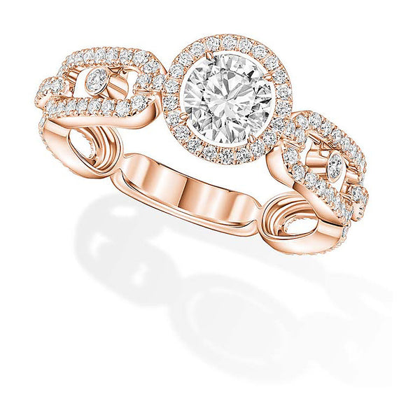 Messika Move Link 18ct rose-gold and 0.30ct brilliant-cut diamond ring