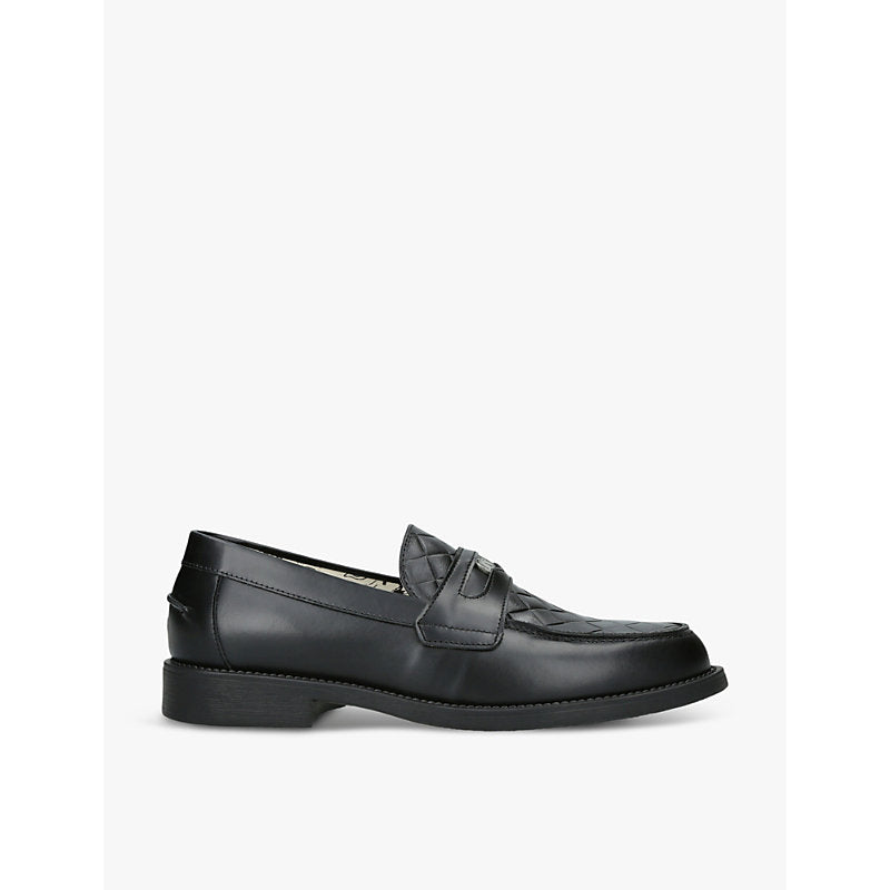  Represent x Duke & Dexter Weave coin-embellished leather loafers