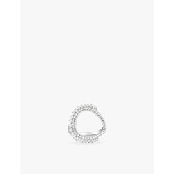  Apm Monaco Lune Pavé sterling-silver and cubic zirconia ring