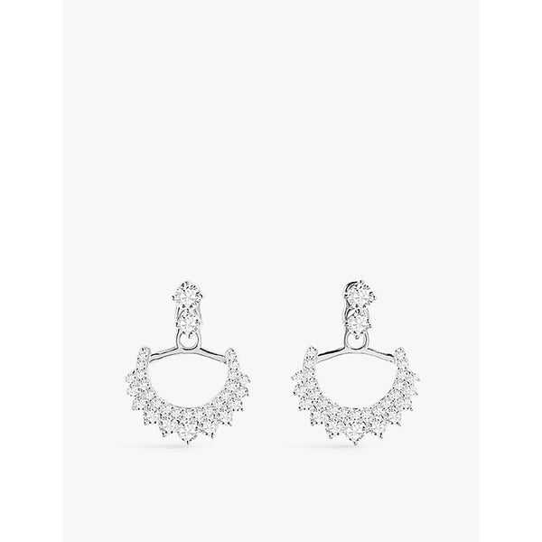  Apm Monaco Lune sterling-silver and cubic zirconia earrings