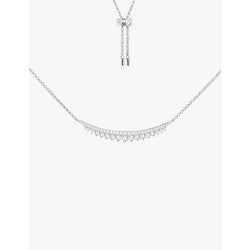  Apm Monaco Lune sterling-silver and cubic zirconia necklace