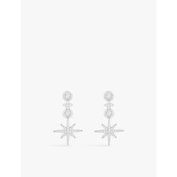  Apm Monaco Pavé Météorites and Circles sterling-silver and cubic zirconia drop earrings