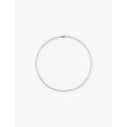  Apm Monaco Pavé sterling-silver and cubic zirconia choker necklace