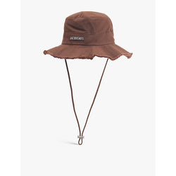  Jacquemus Le Bob Artichaut script-hardware large-brim cotton bucket hat