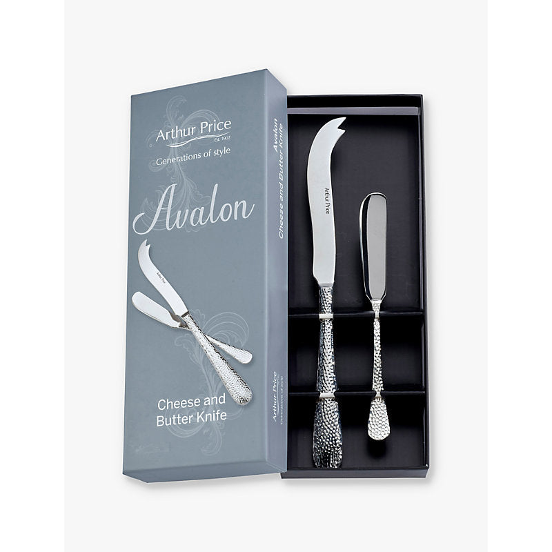 Arthur Price Avalon stainless-steel cheese and butter knife set