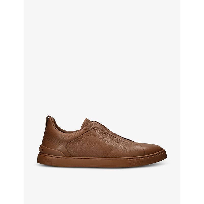 Ermenegildo Zegna Tripe Stitch leather low-top trainers