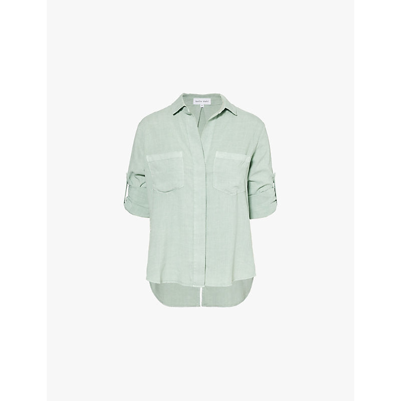  Bella Dahl Split-back patch-pockets woven shirt