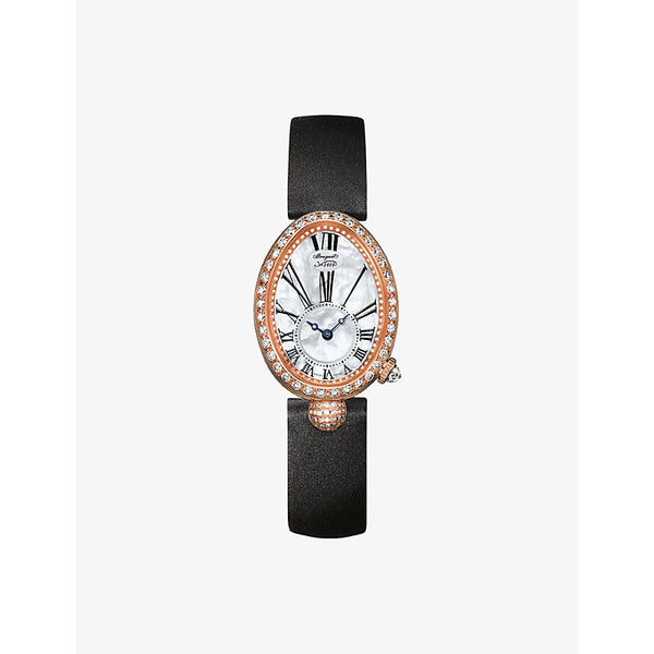 Breguet 8928BR.51.844.DD0D Reine De Naples 18ct rose-gold, 1.26ct brilliant-cut diamond, mother-of-pearl and satin automatic watch