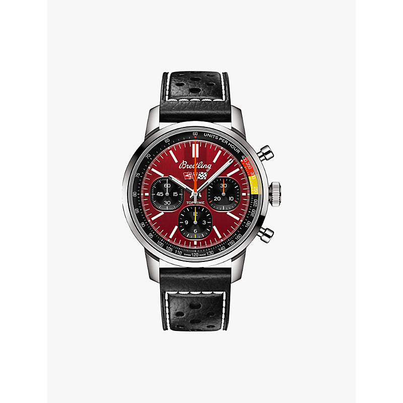 Breitling AB01761A1K1X1 Top Time B01 Chevrolet Corvette stainless-steel and leather automatic watch