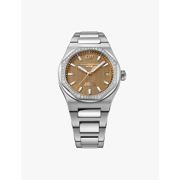 Girard-Perregaux Laureato 0.90ct diamond and stainless-steel automatic watch