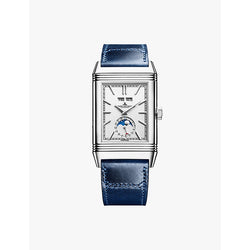 Jaeger-Lecoultre Q3918420 Reverso Tribute Duoface Calendar stainless-steel and leather manual watch