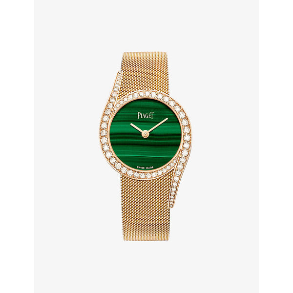 Piaget Limelight Gala 18ct yellow-gold, 1.66ct brilliant-cut diamond and malachite automatic watch