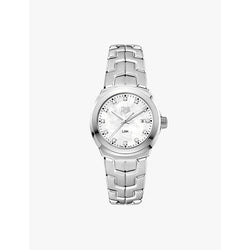 Tag Heuer WBC1312.BA0600 Link Date stainless-steel, Mother-of-Pearl and 0.116ct diamond quartz watch