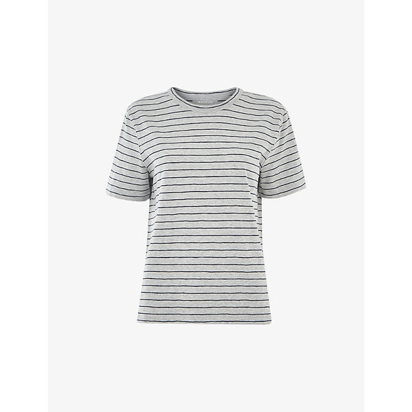 Whistles Emily Ultimate stripe-print short-sleeve cotton T-shirt