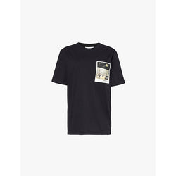  Helmut Lang Padded-pocket round-neck cotton-jersey T-shirt