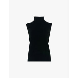  Ro&Zo Black Sleeveless High Neck Jumper