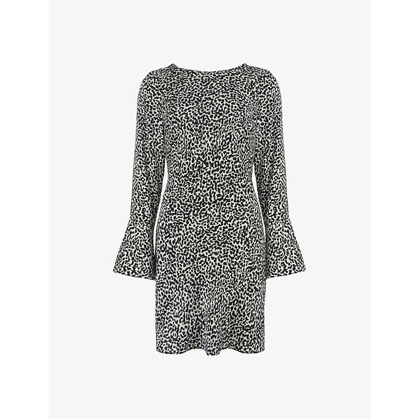 Ro&Zo Mono dalmatian-print woven mini dress