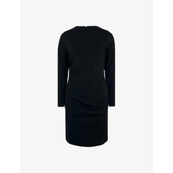  Ro&Zo Crew-neck long-sleeve stretch-woven mini dress