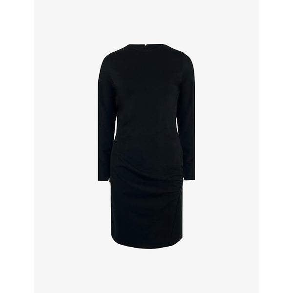  Ro&Zo Crew-neck long-sleeve stretch-woven mini dress