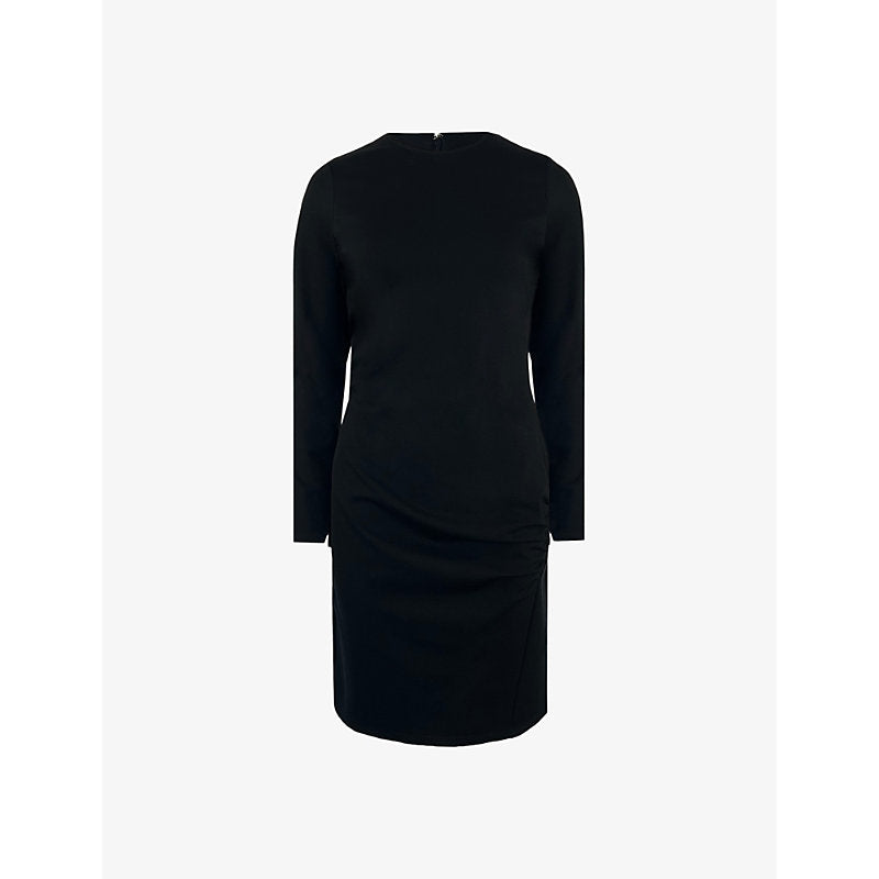  Ro&Zo Crew-neck long-sleeve stretch-woven mini dress