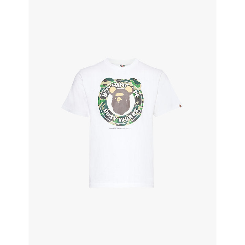  A Bathing Ape Medicom Camo Be@r Busy Works regular-fit cotton-jersey T-shirt