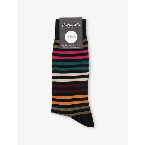 Pantherella Kilburn stripe pattern cotton-blend socks